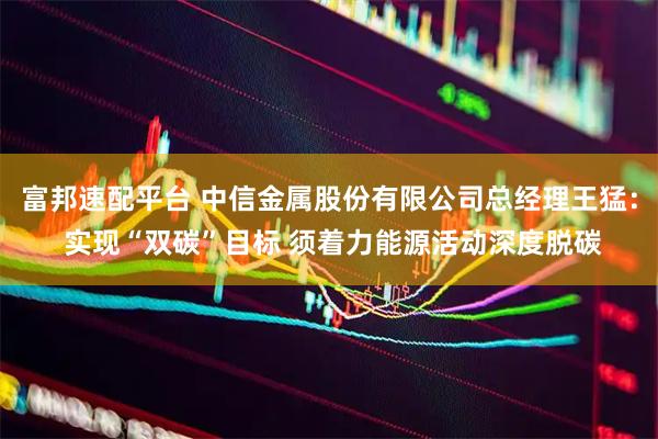 富邦速配平台 中信金属股份有限公司总经理王猛： 实现“双碳”目标 须着力能源活动深度脱碳